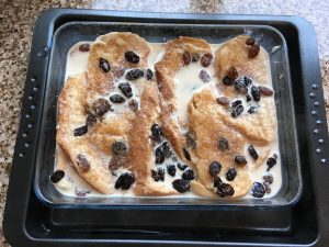 Oven ready gluten free bread and butter pudding