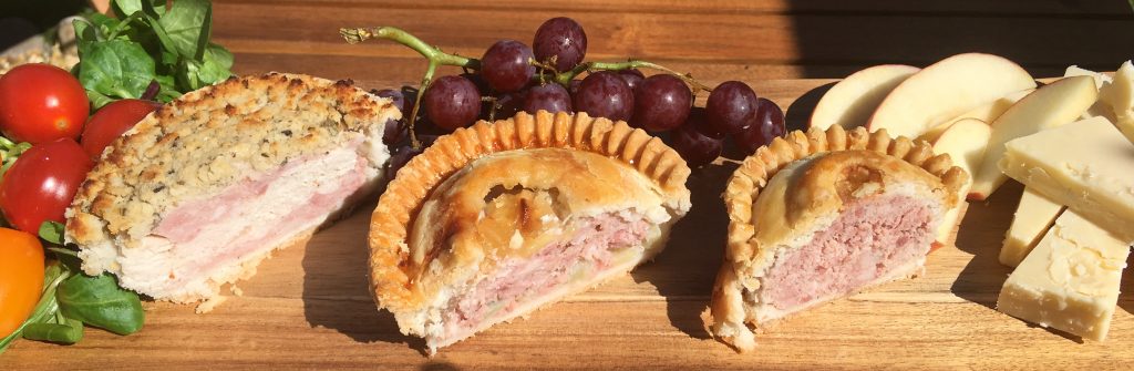 Selection of free from pork pies from Voakes