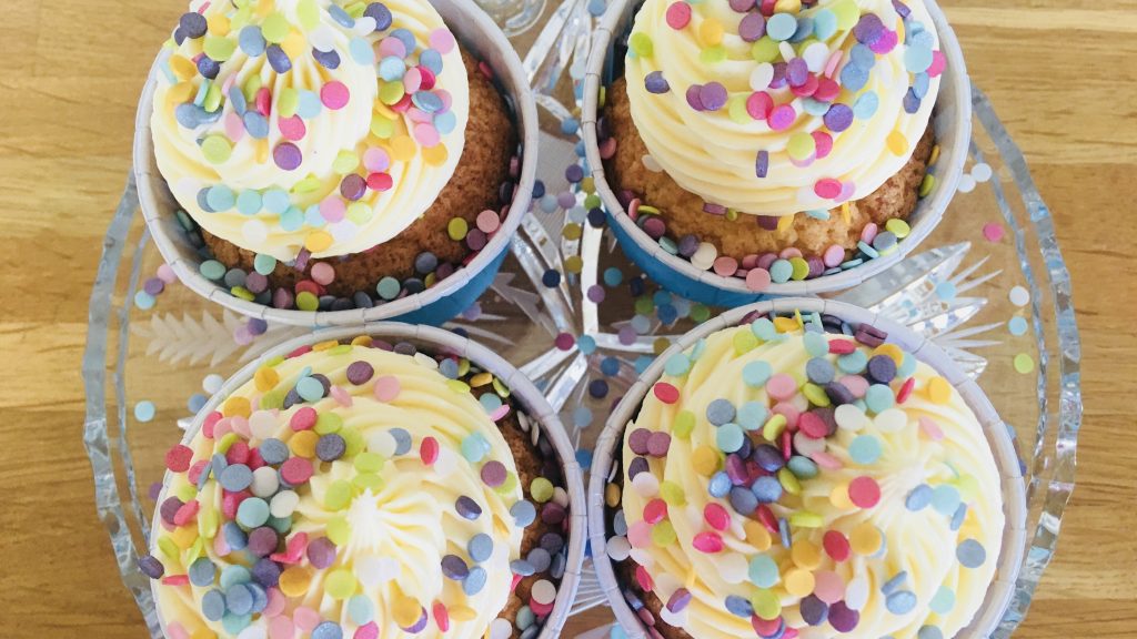Gluten free cupcakes...with sprinkles