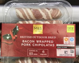 Gluten free pigs in blankets from M&S