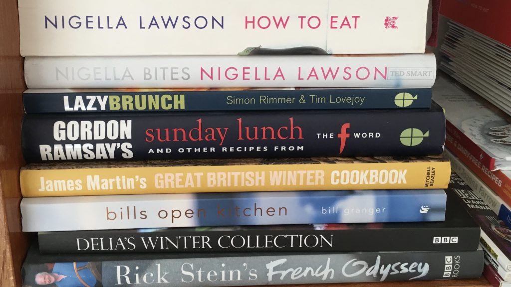 Selection of cookery books