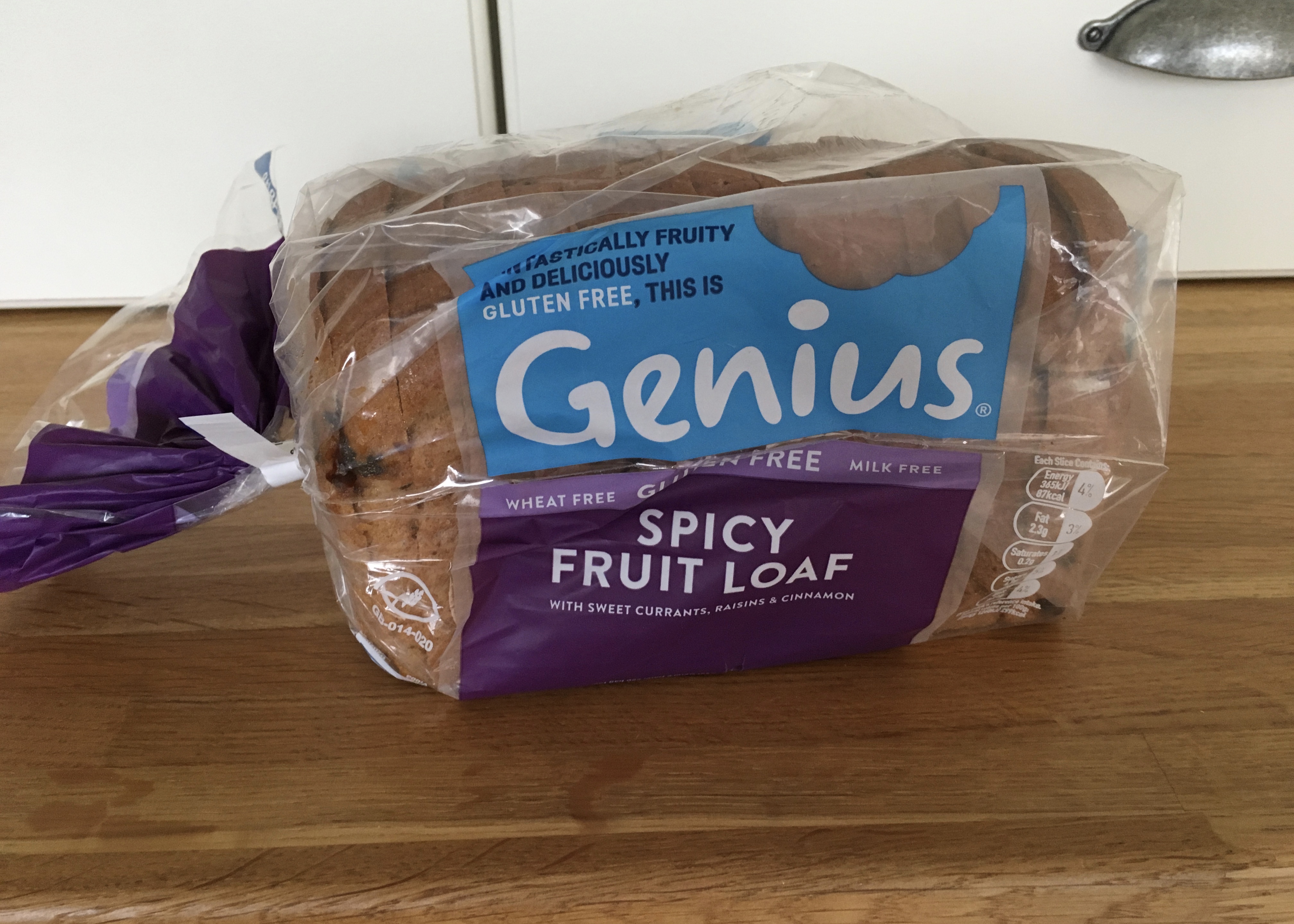 Genius gluten free spicy fruit loaf