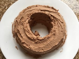 Gluten free chocolate marble cake with chocolate buttercream
