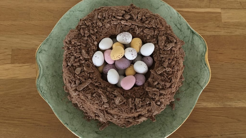 Gluten free chocolate marble Easter cake