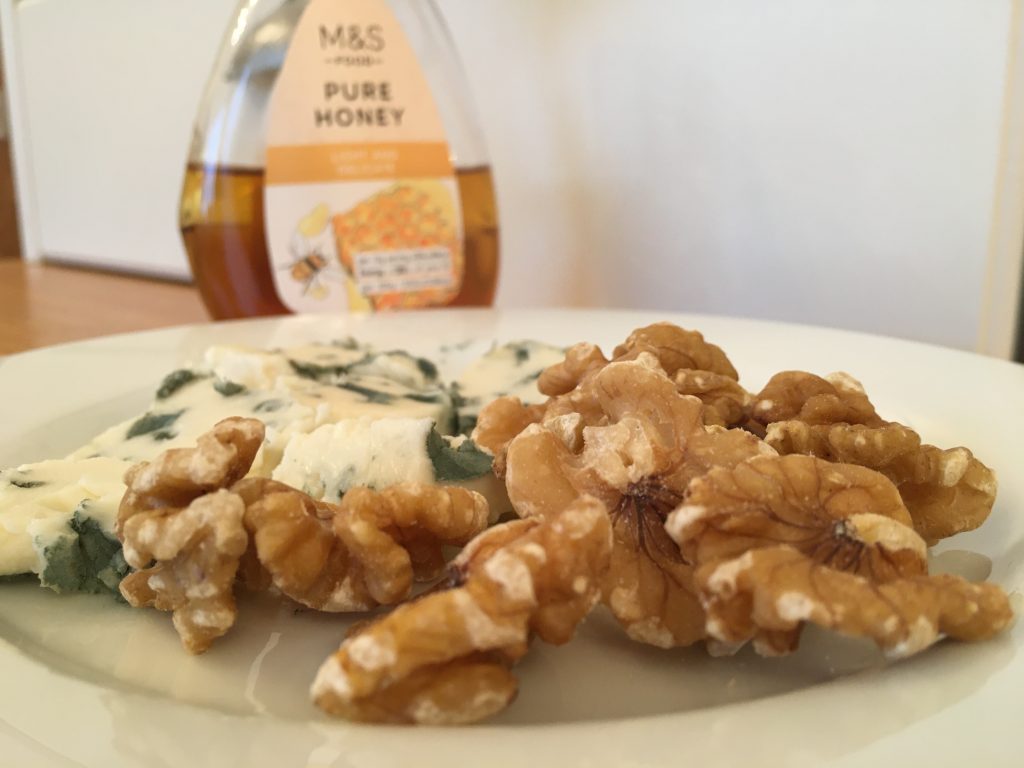 Blue cheese, walnuts and honey