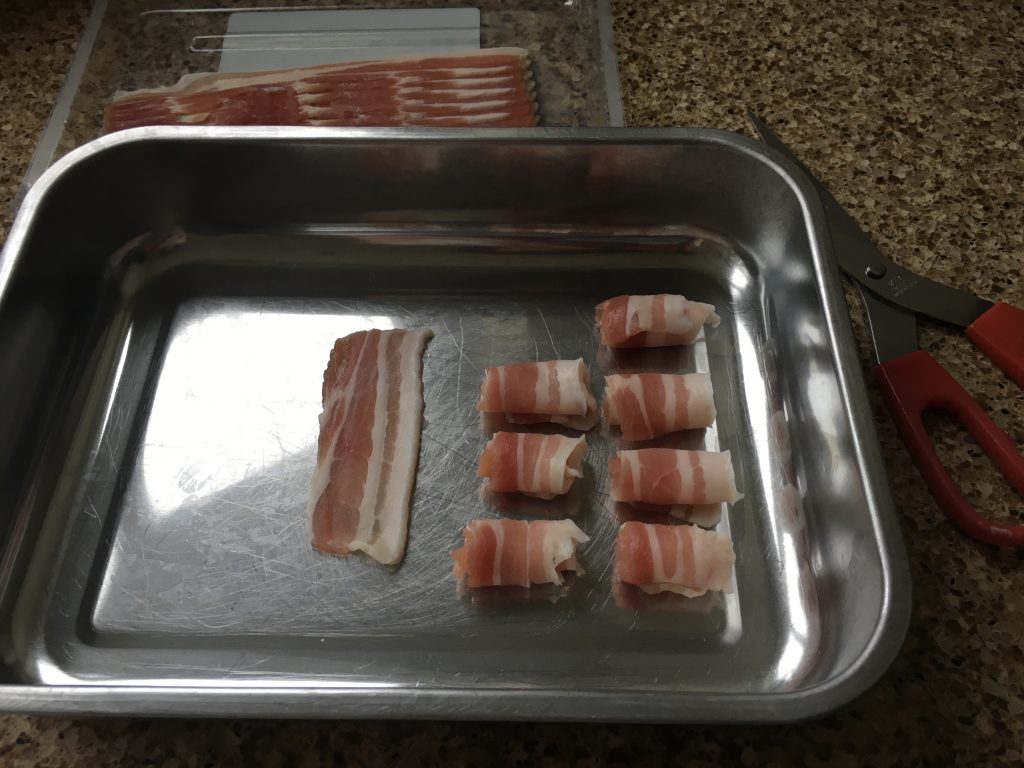 Streaky bacon rolls for gluten free canapés