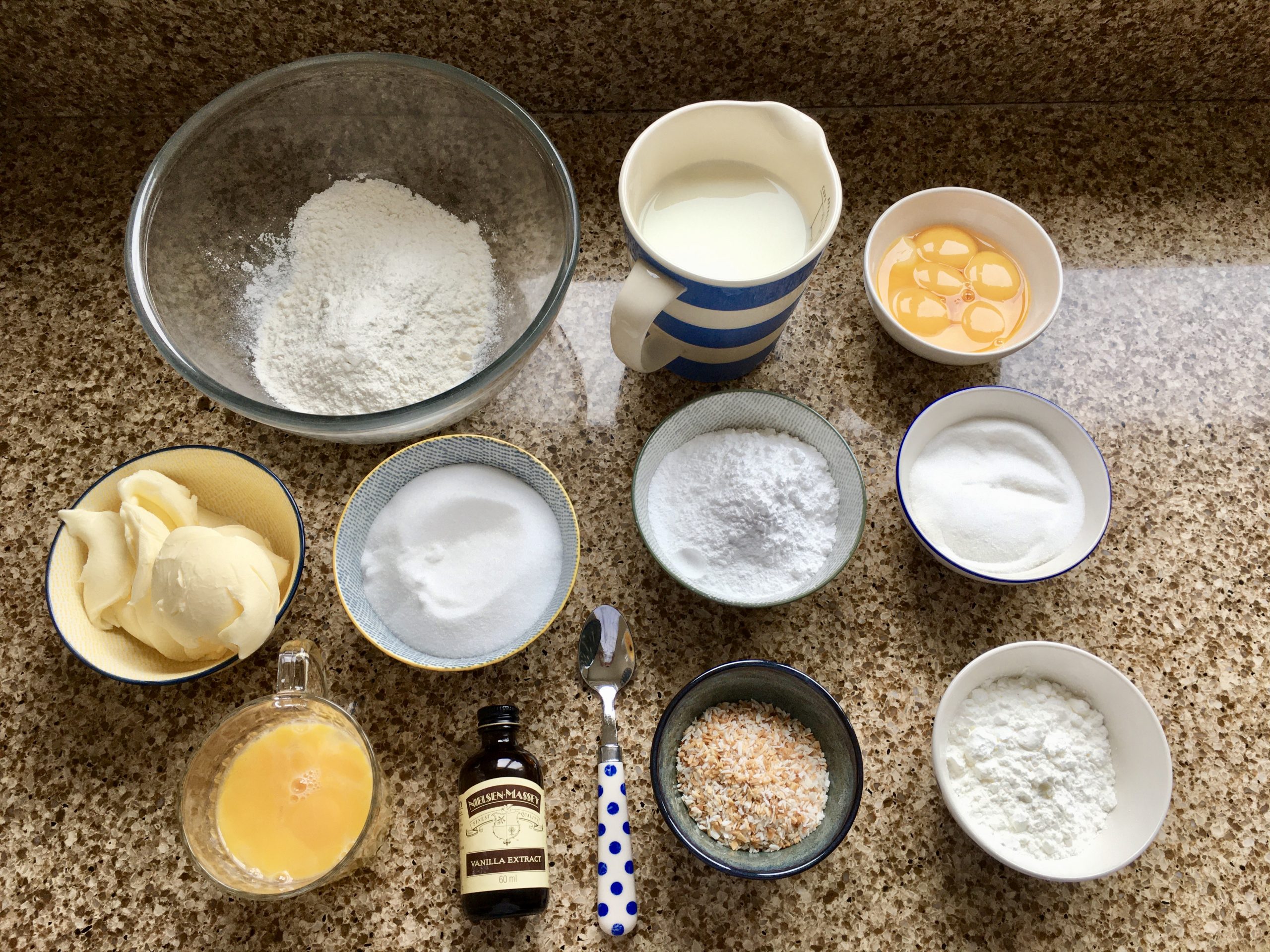 Ingredients needed to make gluten free Russian sandwich cake