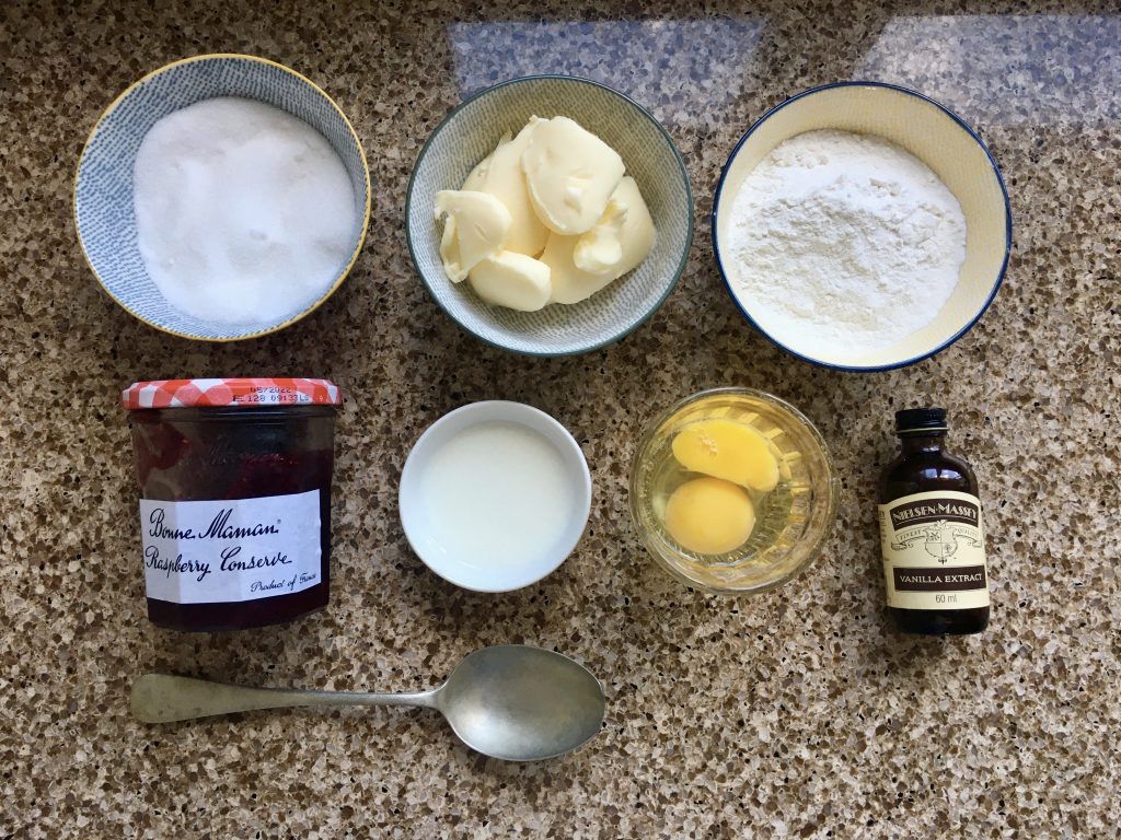 Ingredients for gluten free steamed sponge pudding