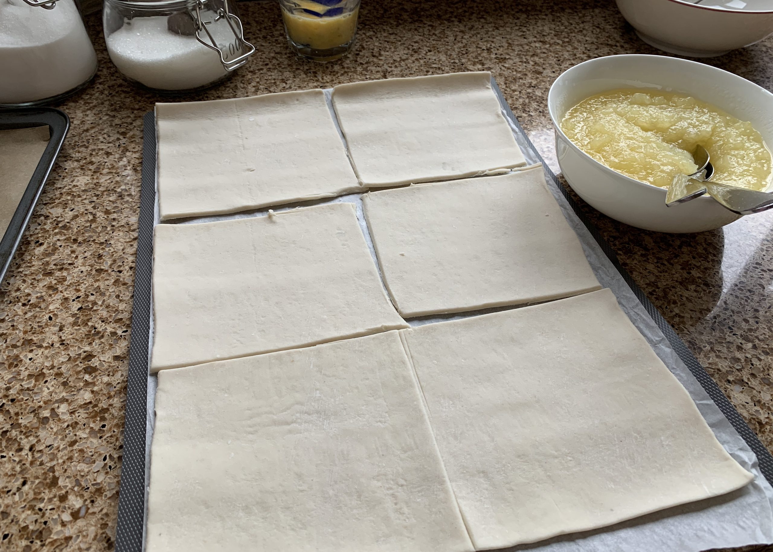 Process of making gluten free apple turnovers