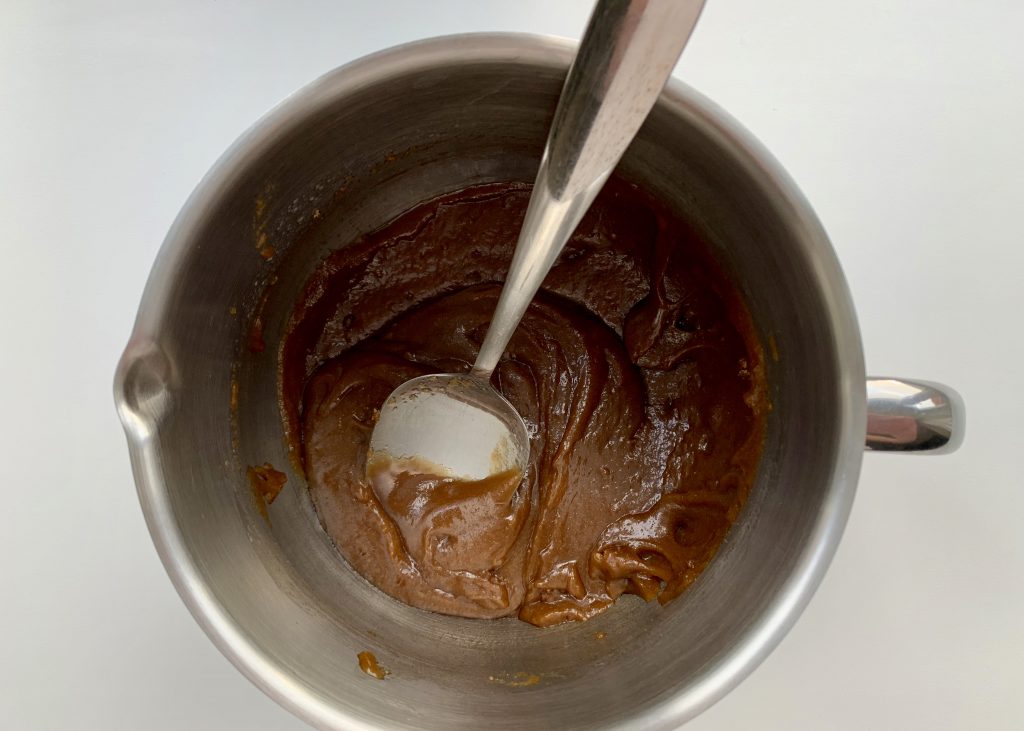 Melted butter and muscovado sugar in a pan