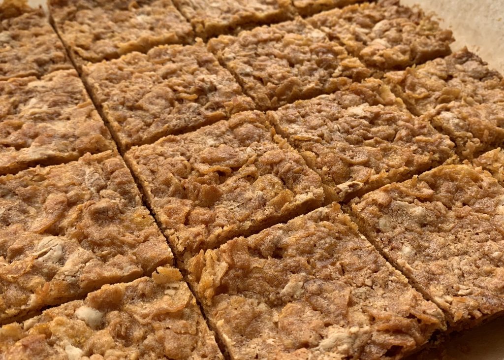 Gluten free scrunch cut into squares