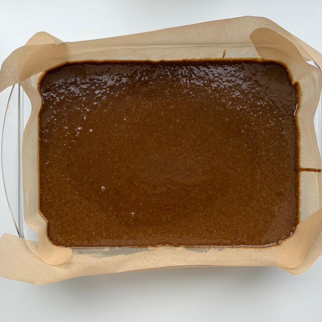Gluten free sticky gingerbread before being baked