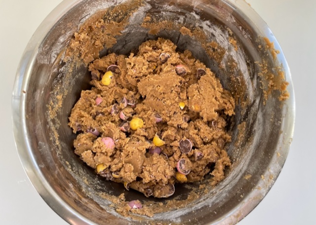 Gluten free Easter cookie mixture in a bowl
