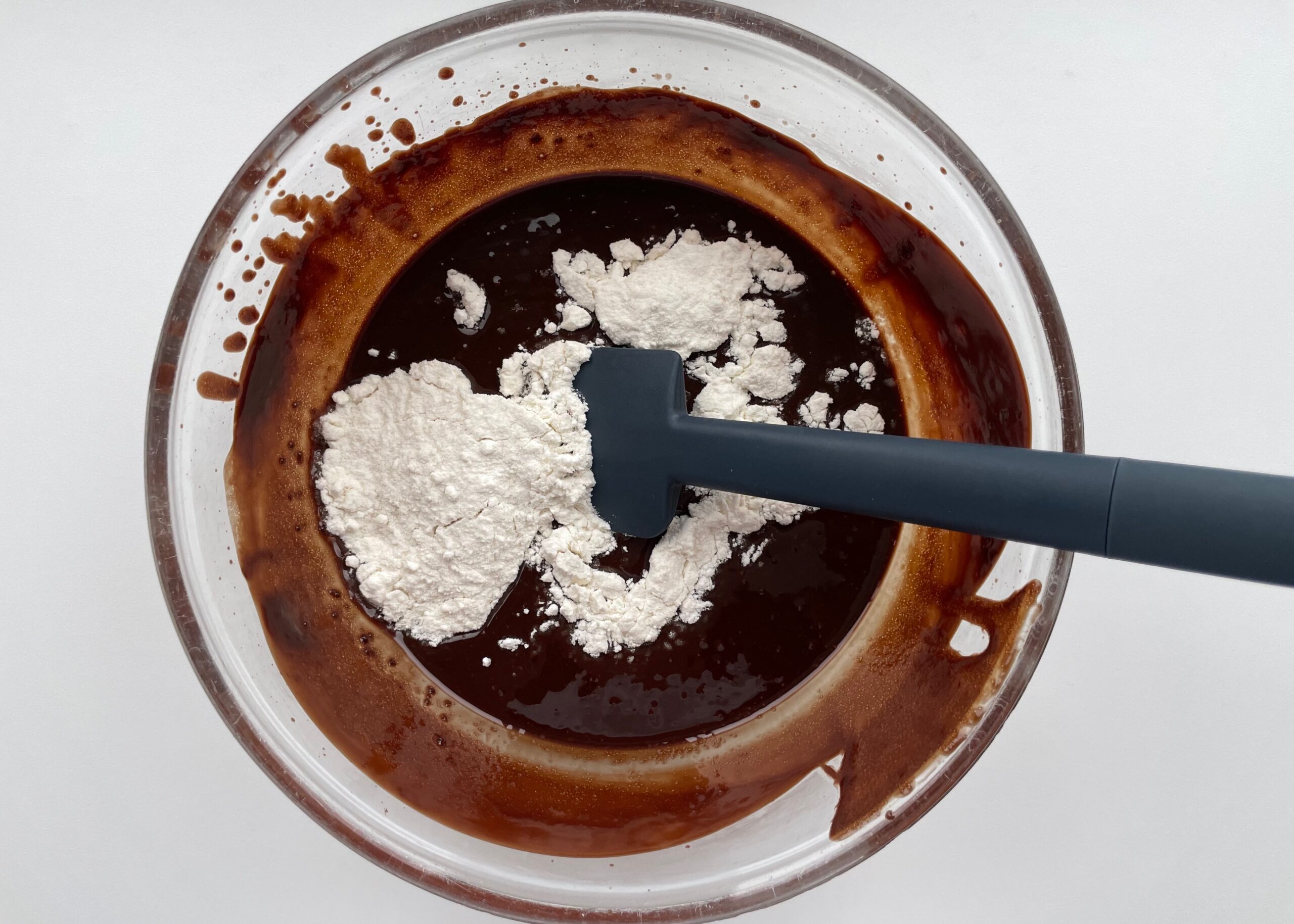 Gluten free French chocolate cake mixture with gluten free flour added