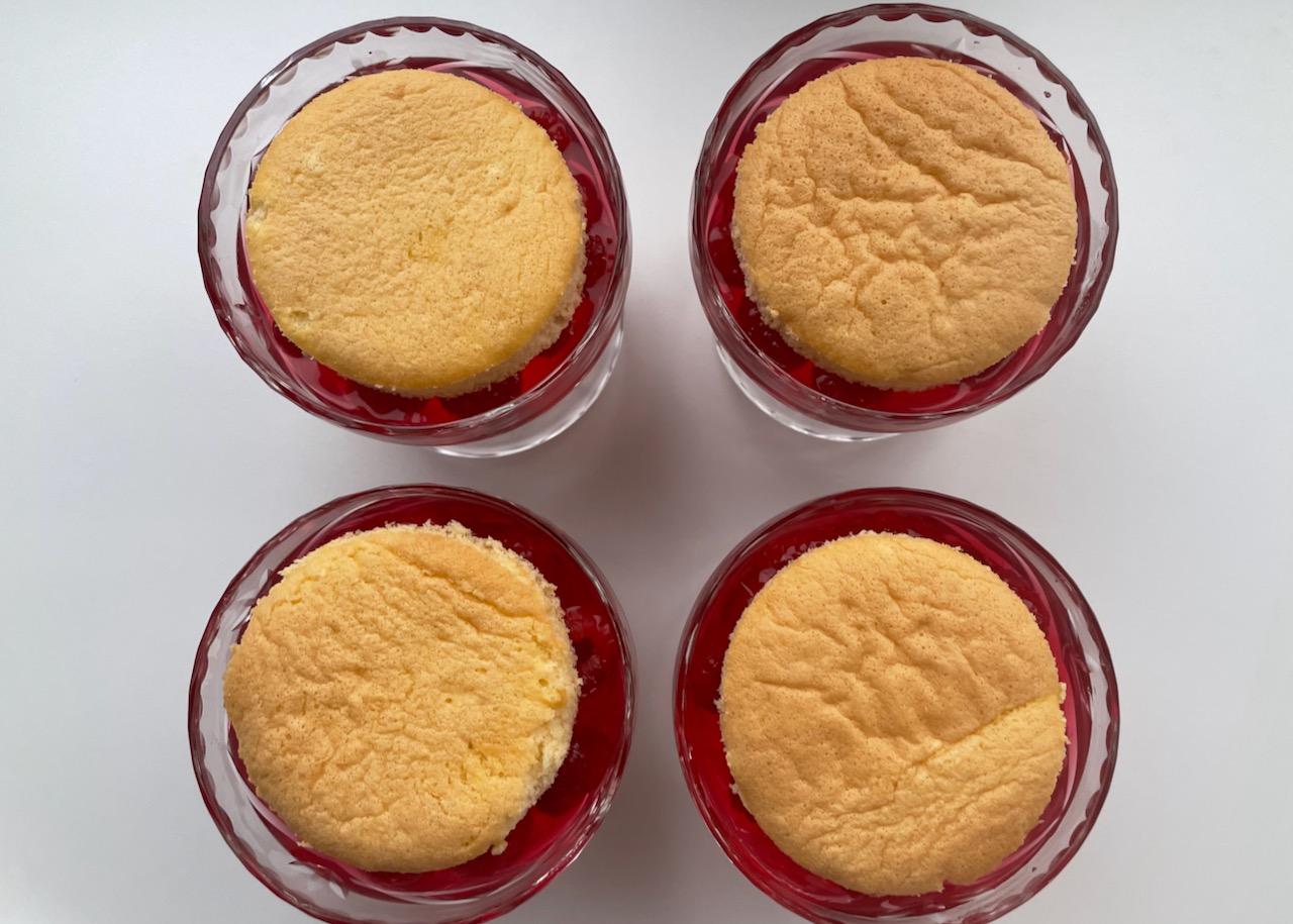 Gluten free raspberry Royales (before fresh cream is added)